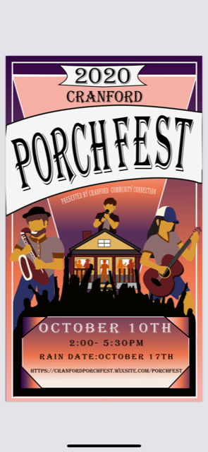 Cranford Porchfest, Cranford Porchfest 2020
